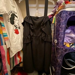 Ruffle black dress